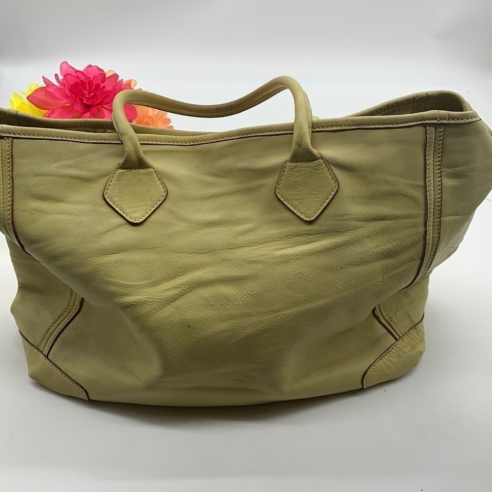Falorni Italia Le Borse Yellow Leather shoulder Bag. LP1464